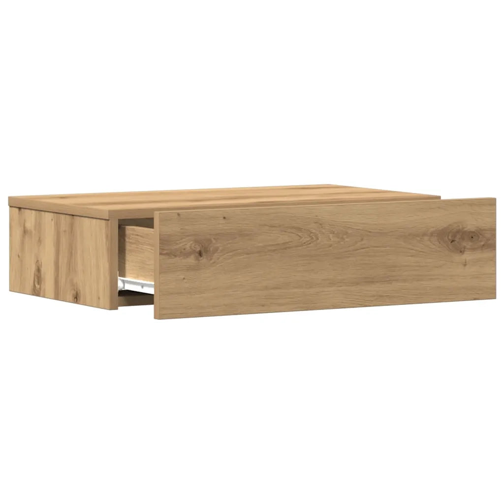 vidaXL Comodino Rovere Artigianale 60x35 cm in Legno Multistrato