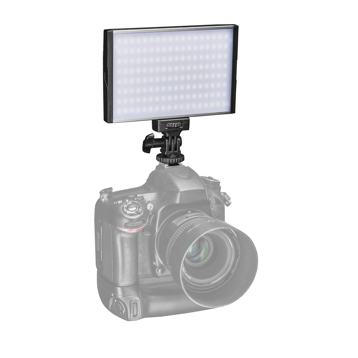 LED Niova 150 Bi Color Luce fotografica per video con batteria inclusa, lampada on-camera 15 W, temperatura colore regolabile 3200-566 K, dimmerabile