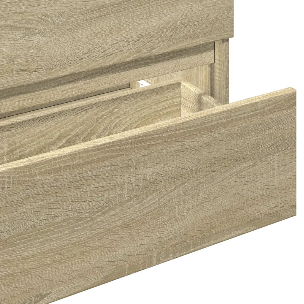 Elegante mobiletto da bagno a parete 80 x 38,5 x 45 cm realizzato in legno composito di rovere Sonoma 02_0049701