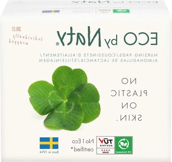 Zoogkompressen perfezionati per l'allattamento materno - Ideali per la gravidanza e il postpartum - Compostabili e realizzati con materiali vegetali (30 pezzi) - Zoogkompressen lavabili