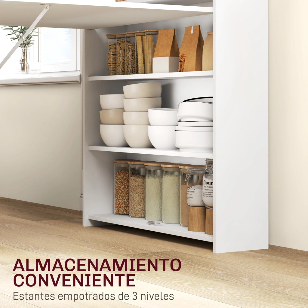 Tavolo Pieghevole da Pranzo con Ala Abatible ¨C zephmum ¨C Bianco 78,5x91x93 cm