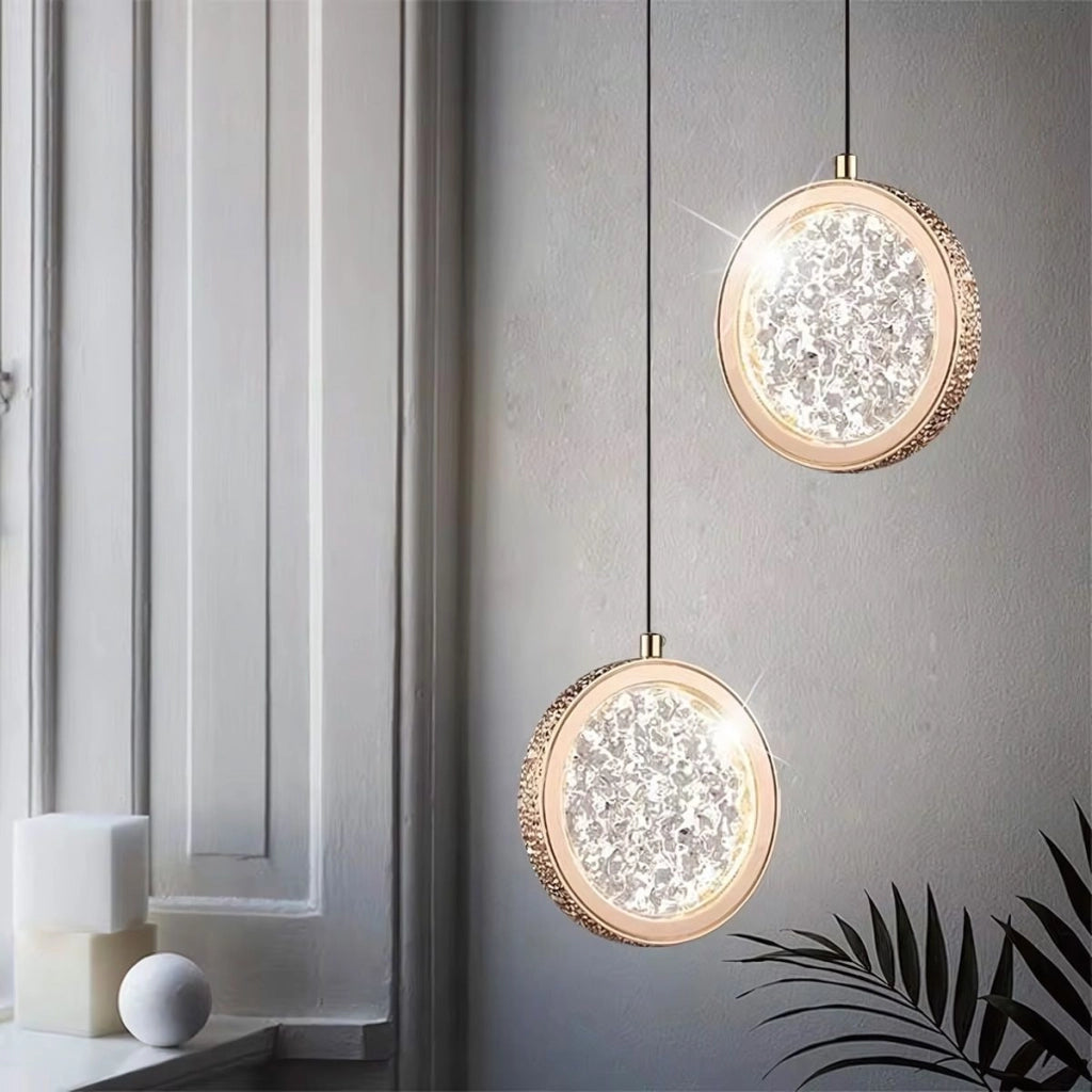 Lampadario A Sospensione In Cristallo Led G089-1cp Złota