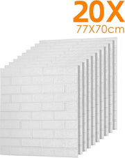 Pannelli 3D - 20 Pezzi - Stickers per Parete - Pannelli per Parete - Tegole per Parete - Rivestimento Autocolante - 70x77 cm - Decorazione per Parete Idroresistente