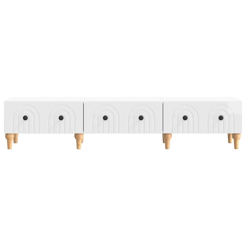 Mobile TV Bianco Lucido 147 x 34,5 x 30 cm Legno ingegnerizzato 894249
