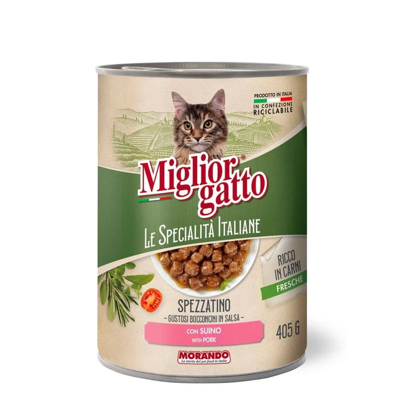 MIGLIOR GATTO SPECIALITÀ ITALIANE BOCCONCINI DI SPEZZATINO 405 GR SUINO