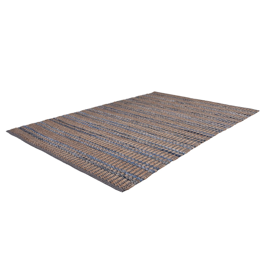 Tappeto Sienna in Juta e Cotone Blu 120x170 cm