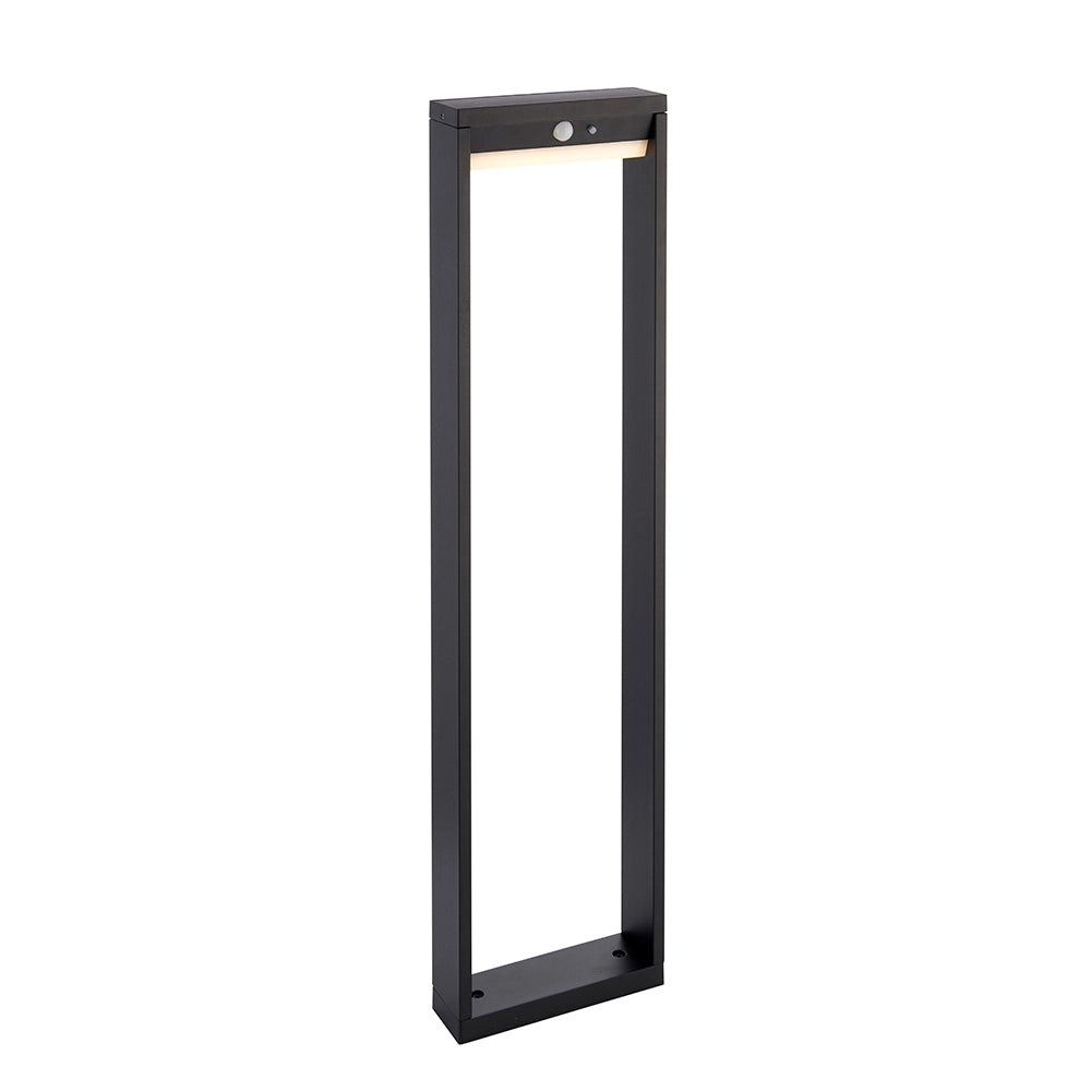 Paletto solare LED 5,8W PIR crepuscolare 80cm nero Endon