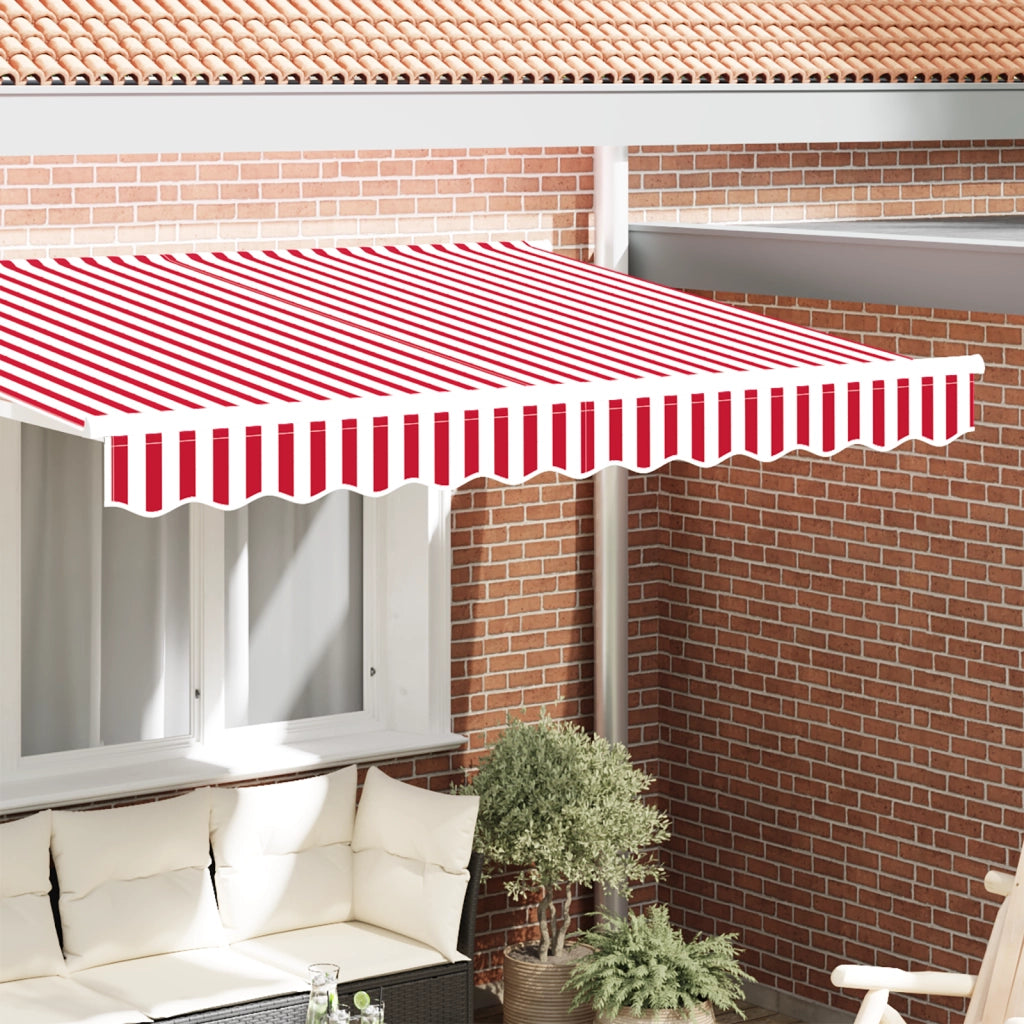 Tenda da sole per telaio da 2,5 m rossa e bianca 2,3x0,2 m