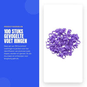 Racchette Identificazione 100 pezzi - Racchette per Piede - Clip per Identificazione - Accessori per la Salute - Racchette in Plastica - Etichette di Identificazione