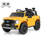 Auto elettrica per bambini 3 - 6 anni da 12V con telecomando cestino USB, Veicolo elettrico a partenza lenta Giallo-Macchinine giocattoli