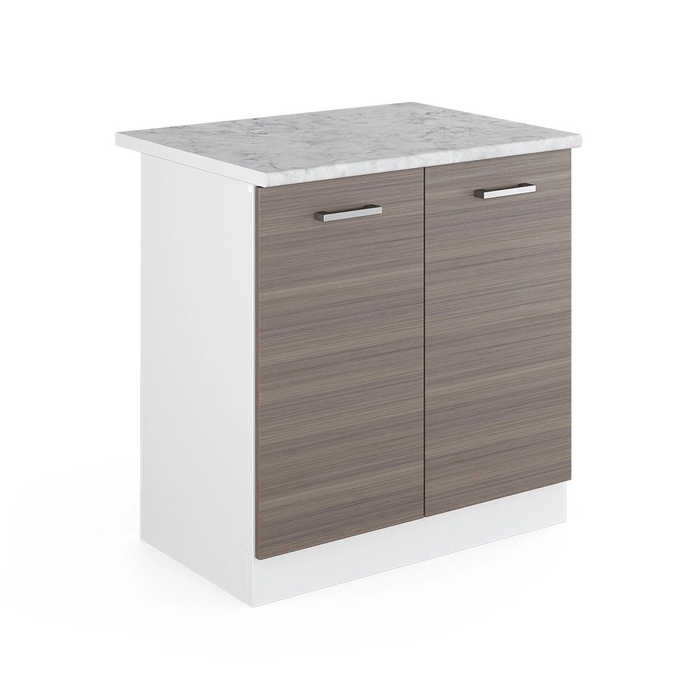 Vicco Base per lavello Grigio 80 cm con ante, con piano di lavoro