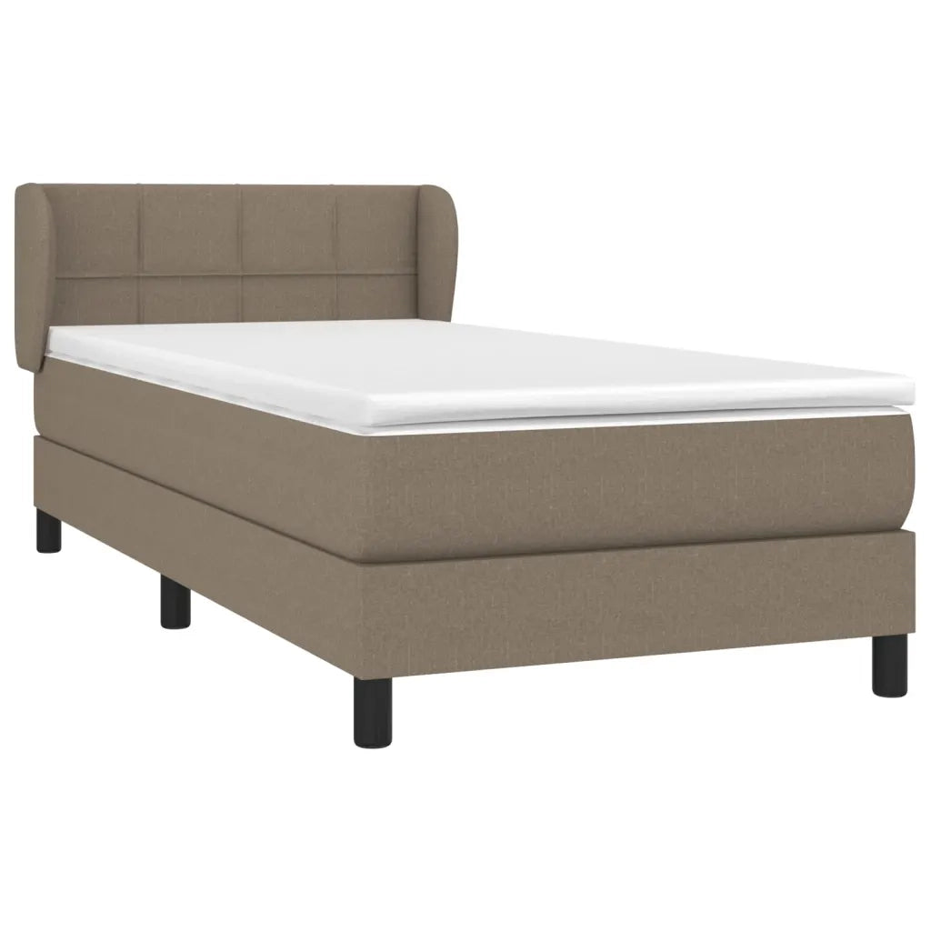 Giroletto a Molle con Materasso Tortora 90x190 cm in Tessuto