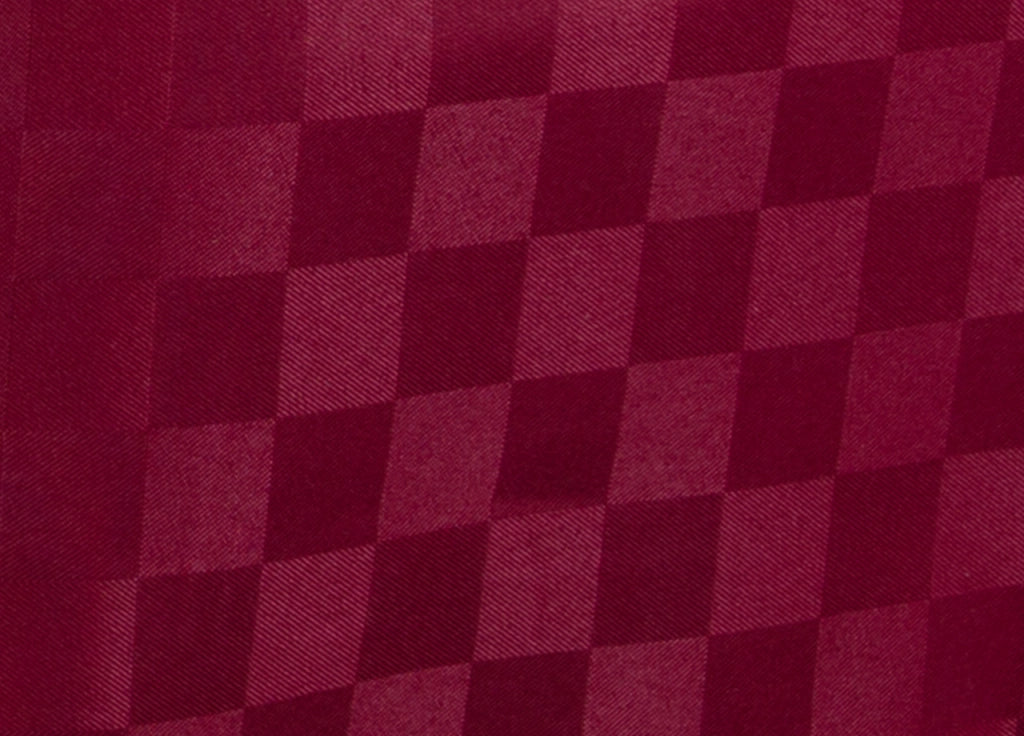 Tovaglia Cucina Soggiorno Antimacchia Idrorepellente Jacquard In Mod. Scaccomatto Bordeaux - 140x180cm - Bordeaux