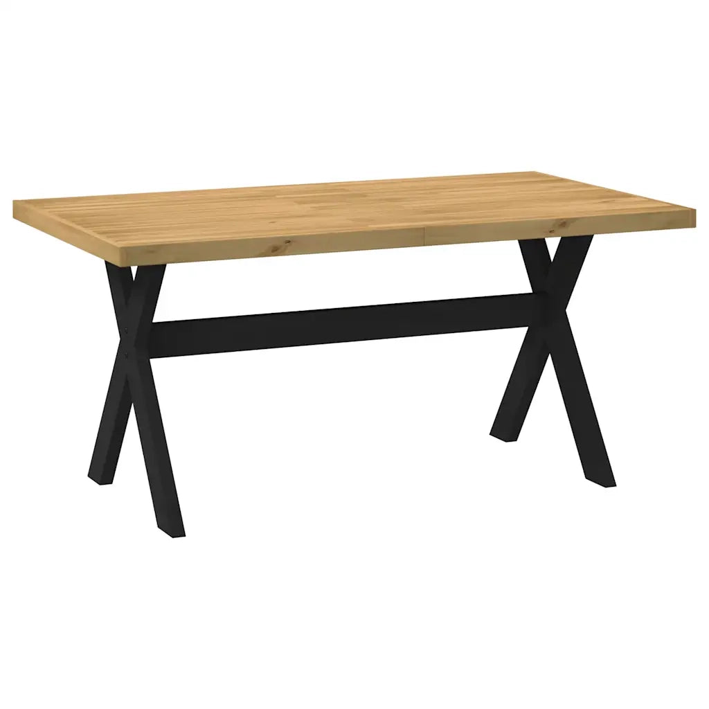 vidaXL Tavolo Pranzo NOAIN Gambe a Forma X 160x90x75 cm Legno Massello