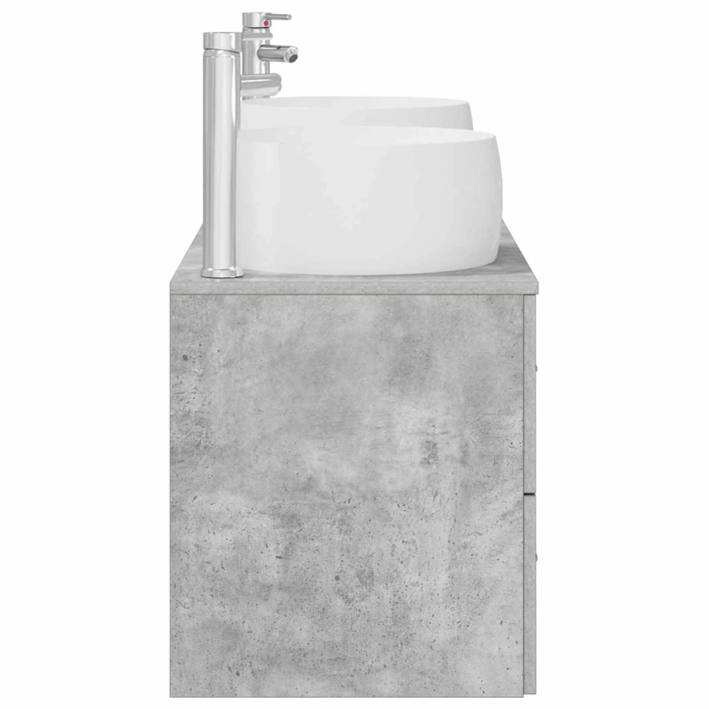 Set di mobili per il bagno 3 pz Grigio Cemento 3405926