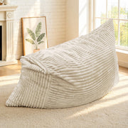 POLTRONA SACCO 3-in-1 in Corda Vellutata Bianca