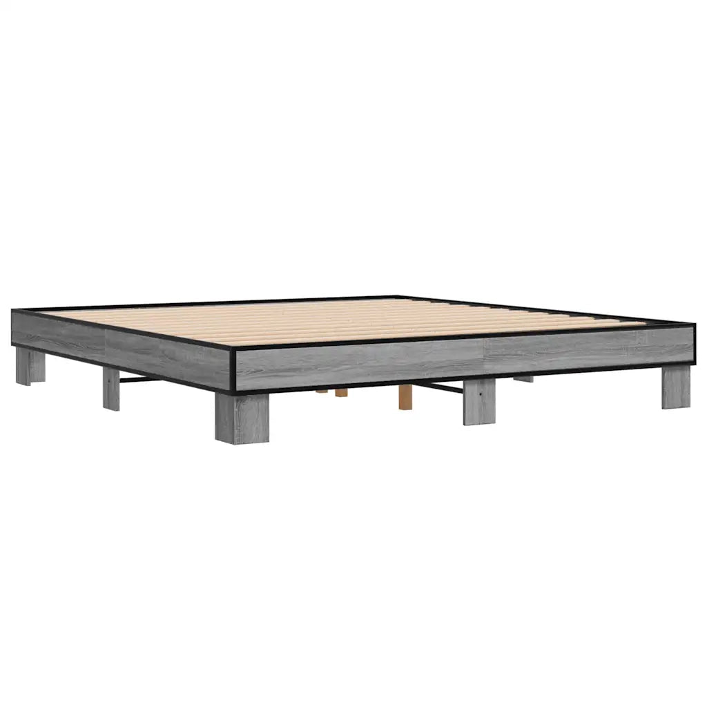 Giroletto Grigio Sonoma 200x200 cm in Legno Multistrato Metallo 3280220