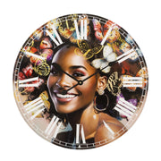 Orologio da Parete Africa 3, Multicolore, MDF, 60x4,5x60 cm