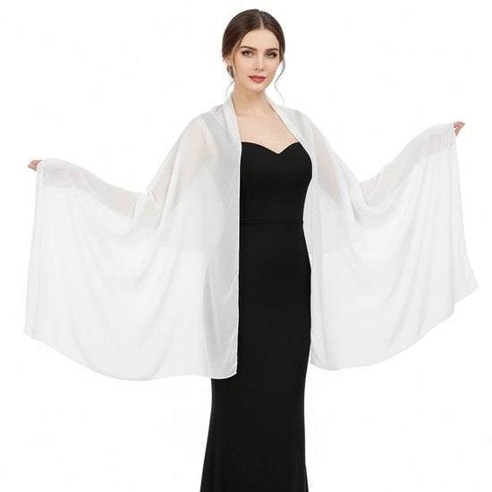 Stola Chiffon - 200 x 70 cm - Scialle da Festa - Matrimonio/Eventi Serali - Multifunzionale - Tessuto Sovraccoprente