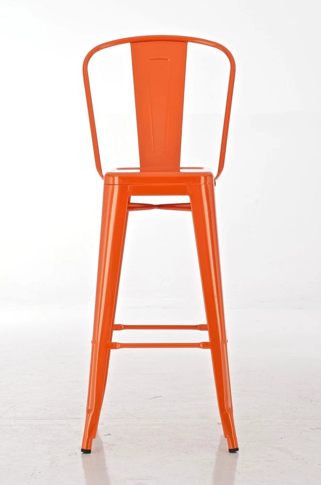 Sgabello Aiden in metallo arancione