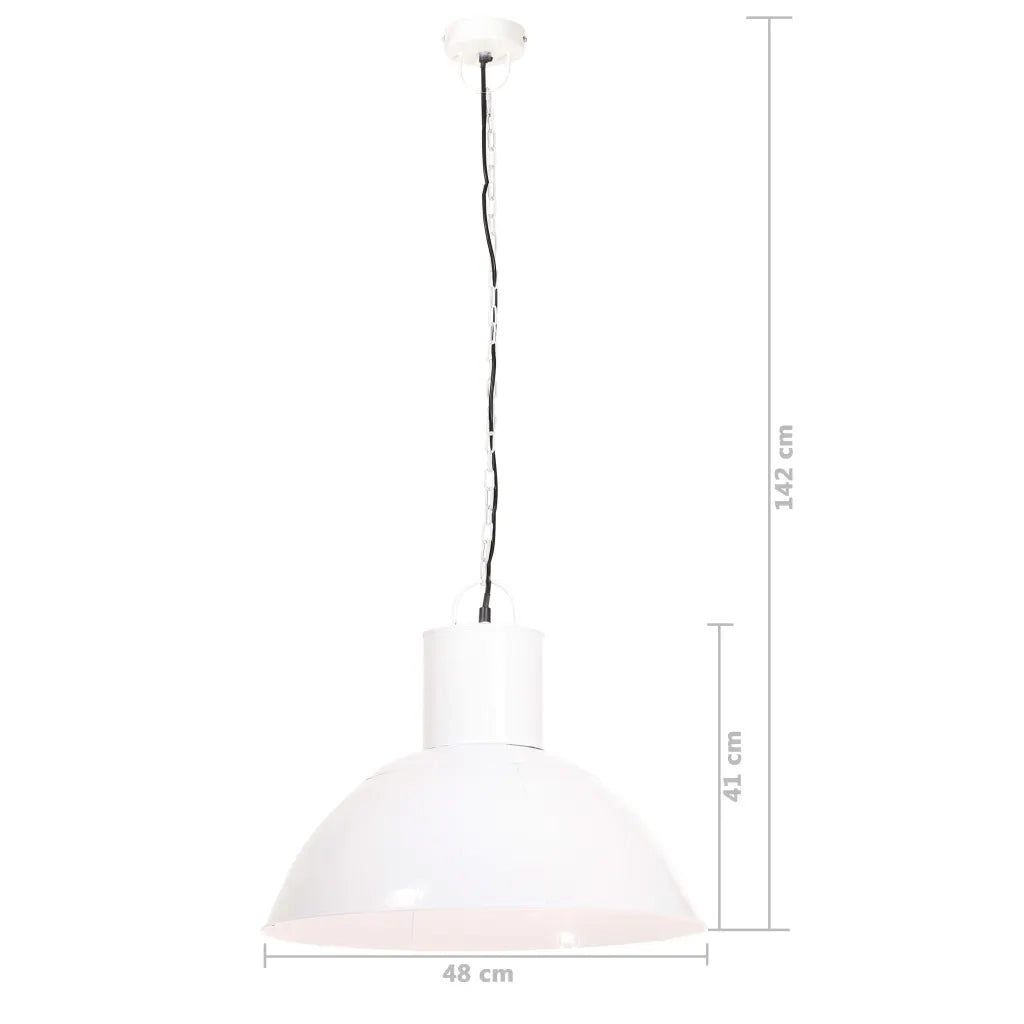 Lampada a Sospensione 25 W Bianca Rotonda 48 cm E27 320566