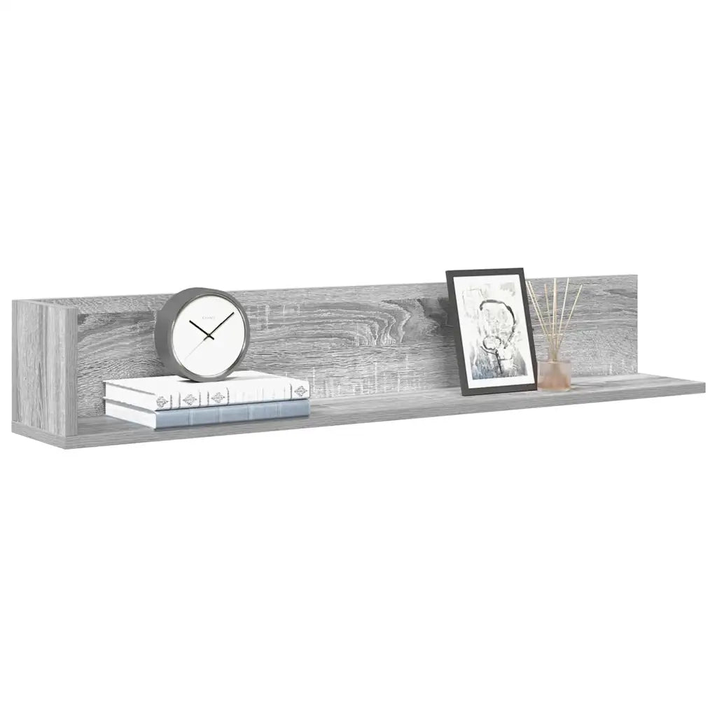 2 pz Mensole Parete | Mensola sospesa Grigio Sonoma 100x16,5x16,5 cm in Truciolato