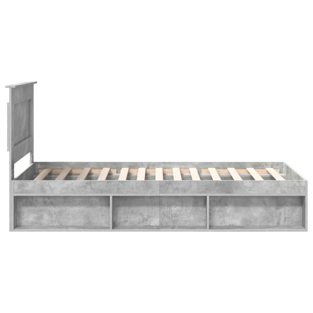 Struttura del letto Grigio Concretè 100 x 200 cm Pino massello 3410123