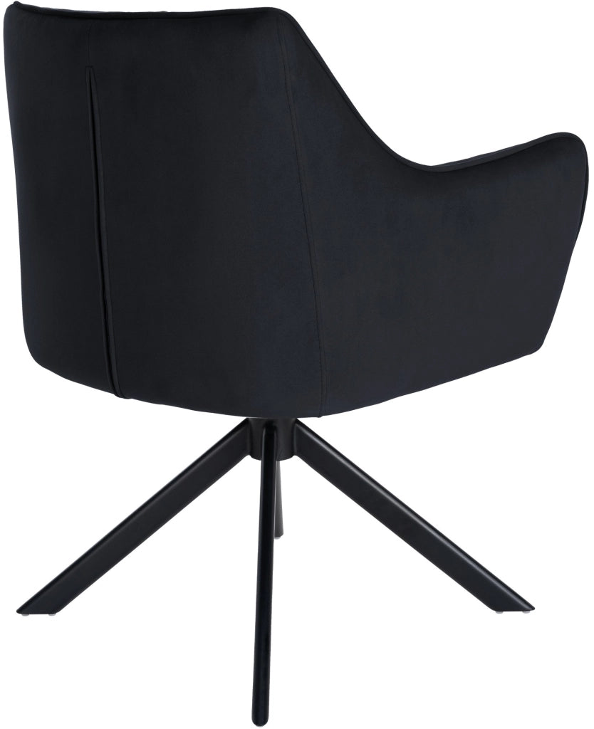 Sedia da pranzo Swing Copertura in velluto nero,nero