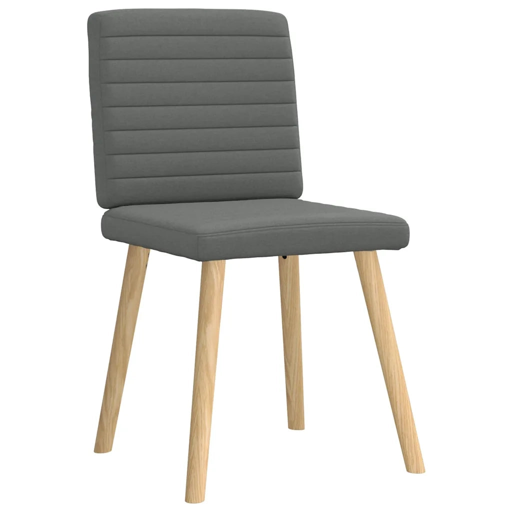 Sedie da Pranzo 4 pz Grigio Scuro in Tessuto 3315275