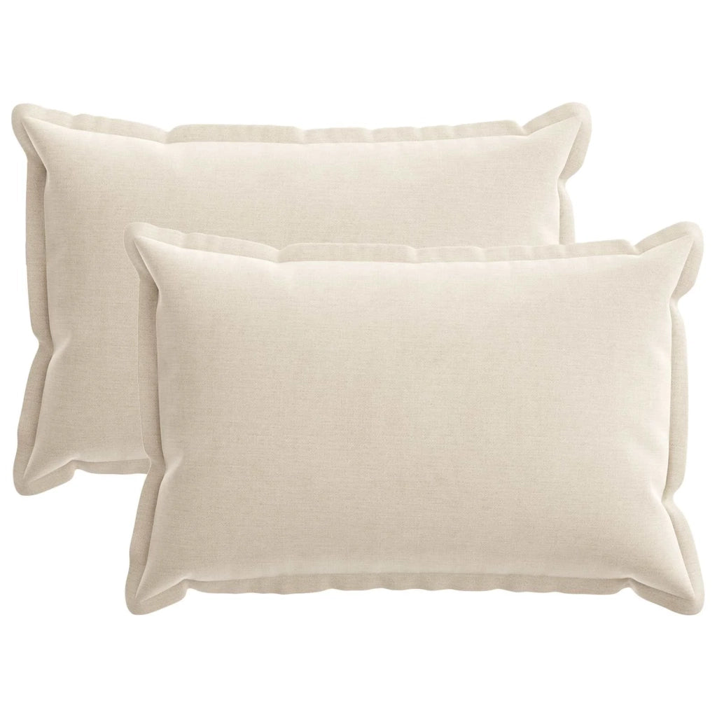 Federa 2 pz HOUTEN Crema 50 x 75 cm Tessuto Chenille 919855
