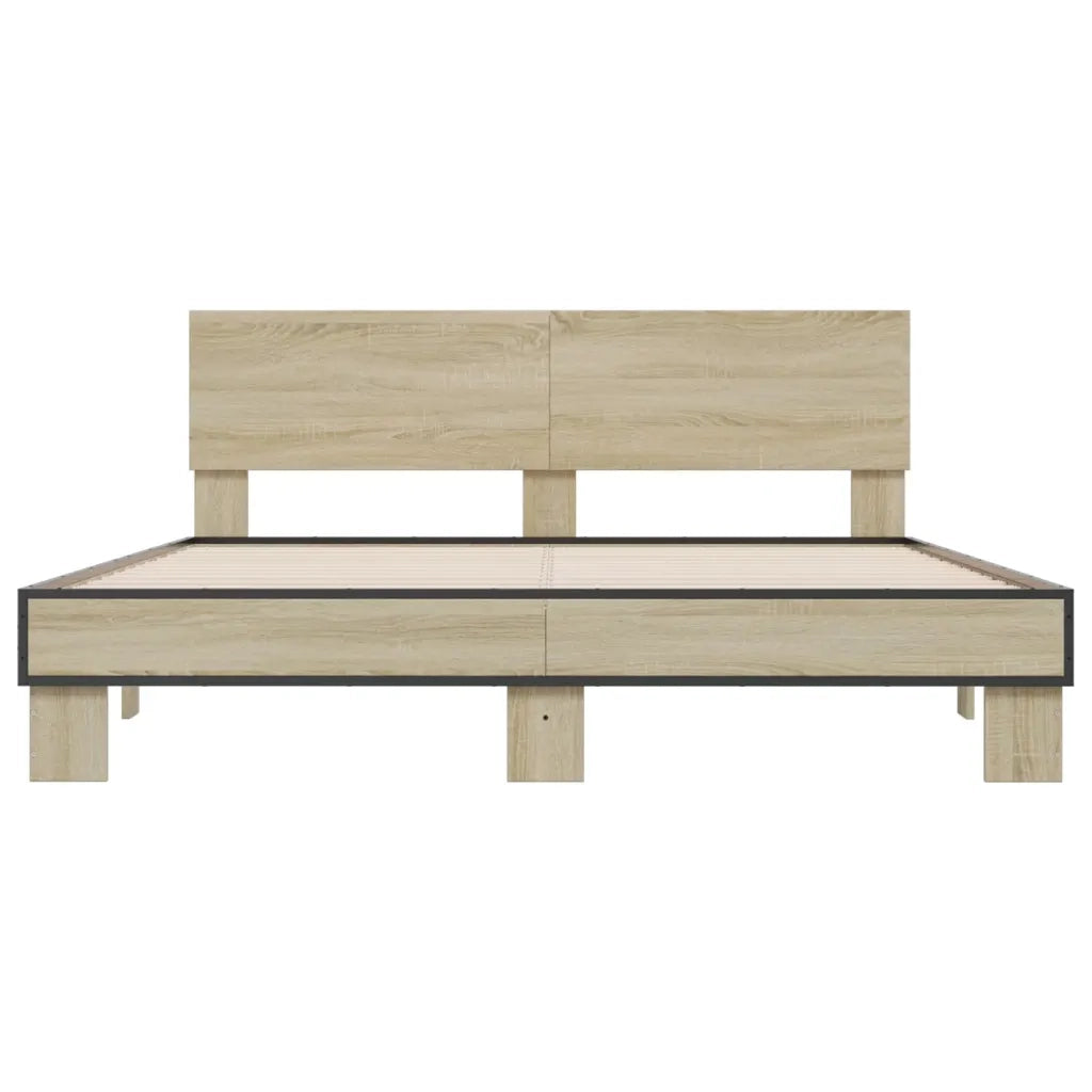 Giroletto Rovere Sonoma 160x200 cm in Legno Multistrato Metallo 3280183