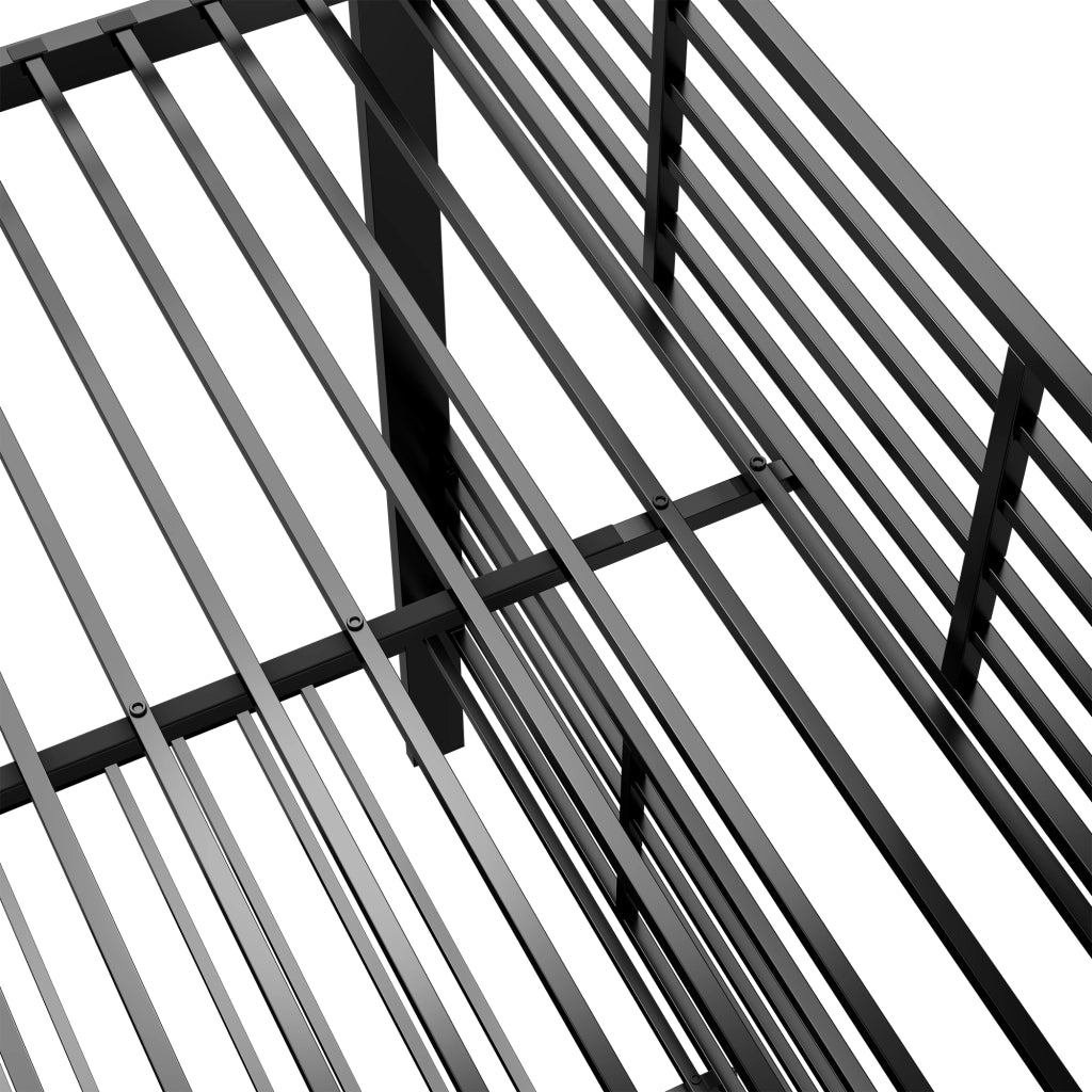 letto a castello metallo nero 140 x 200 cm