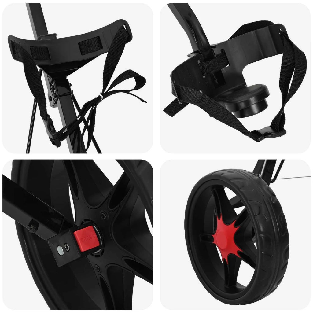 Carrello da golf Nero 66 x 65 x 112 cm Ferro CFW5267414