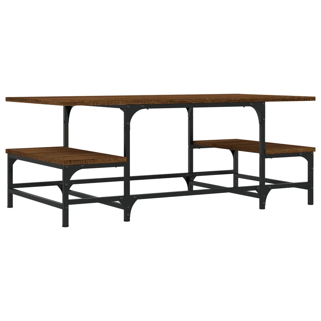 Tavolino Salotto-Tavolino da soggiorno-Tavolo Rovere Marrone 100x50,5x40cm Legno Multistrato