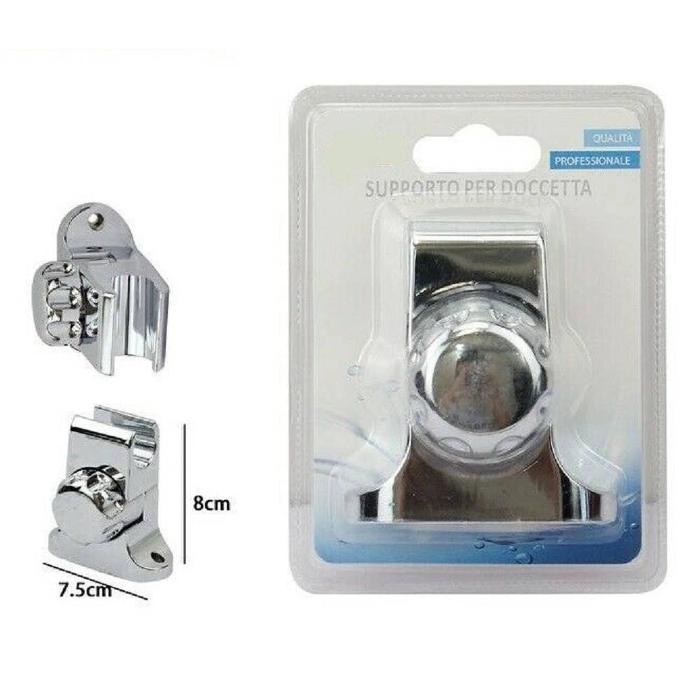 Trade Shop - Ricambio Supporto Doccia Snodato Universale A Muro Per Doccetta 7.5 X 8 Cm 59567 -