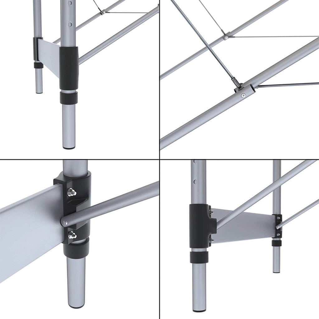 LETTINO MASSAGGIO PROFESSIONALE 3 ZONE IN ALLUMINIO PERFETTO PER ESTETISTA PORTATILE E RICHIUDIBILE COD-010