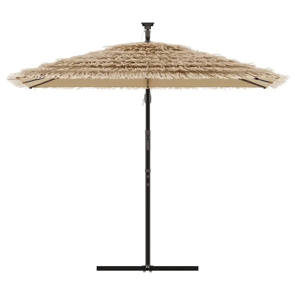 Ombrellone Giardino con Palo in Acciaio Marrone 246x246x230 cm