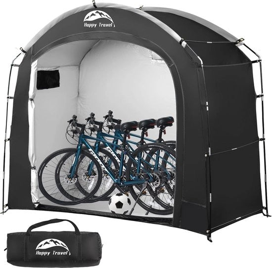 Capannone per Biciclette Idroimpermeabile per 2/3 Biciclette - 30% di Maggiore Capacità di Stoccaggio, Installazione Facile, Protezione UV