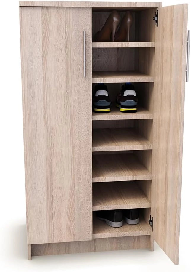 Mobile porta scarpe Dalia, Sonoma, 56 x 108 cm, adatto per riporre fino a 21 paia di scarpe