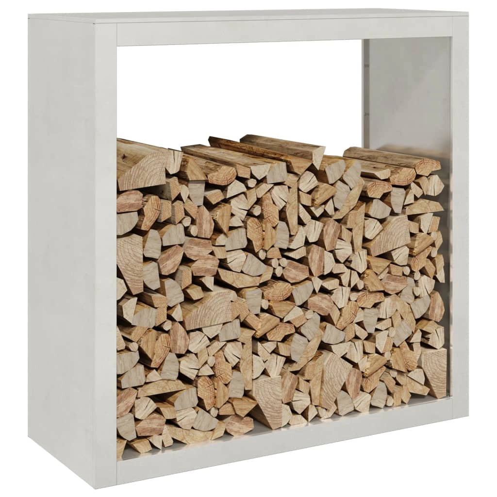 Portalegna 100 x 40 x 100 cm in acciaio inox marrone 02_0043690