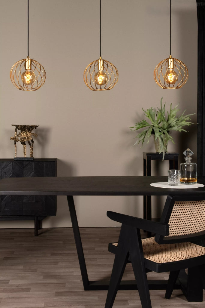 Lampada a sospensione a barra Danza Lucide ottone 3xE27