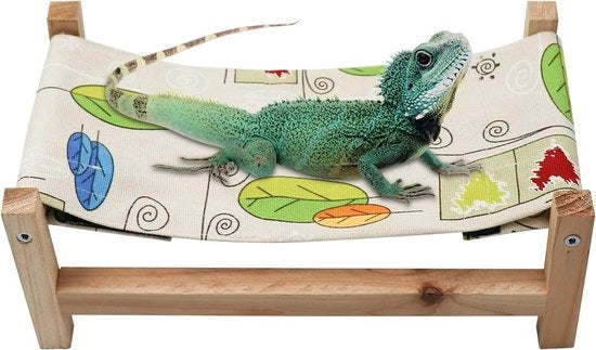 Sedia a Sospensione per Reptili - Letto a Sospensione in Legno - Sedia Estiva per Draconi, Lucertole e Gechi