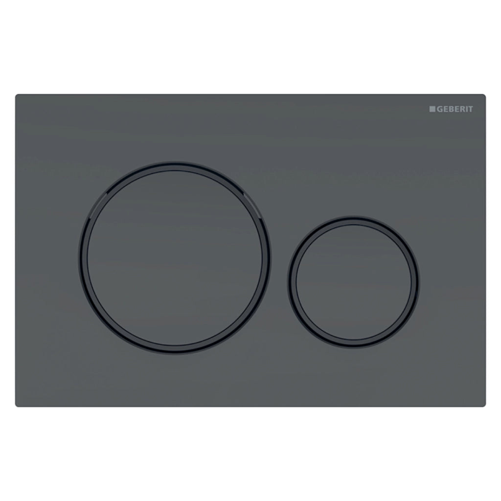 PLACCA 2 TASTI MODELLO SIGMA 20 NERO OPACO/NERO/NERO OPACO   GEBERIT