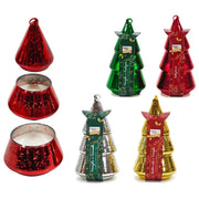 Trade Shop - Candela Profumata A Forma Di Albero Di Natale Da 150gr Decorazione Natalizia H16,5xø8,5cm -