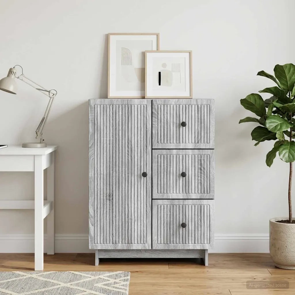 Credenza Grigio Sonoma 66 x 34,5 x 90 cm Legno ingegnerizzato 893941