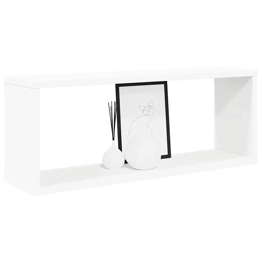 Mensole Parete a Cubo 6 pz-Set di 6 Scaffale a parete Bianche 60x15x23 cm Legno Multistrato