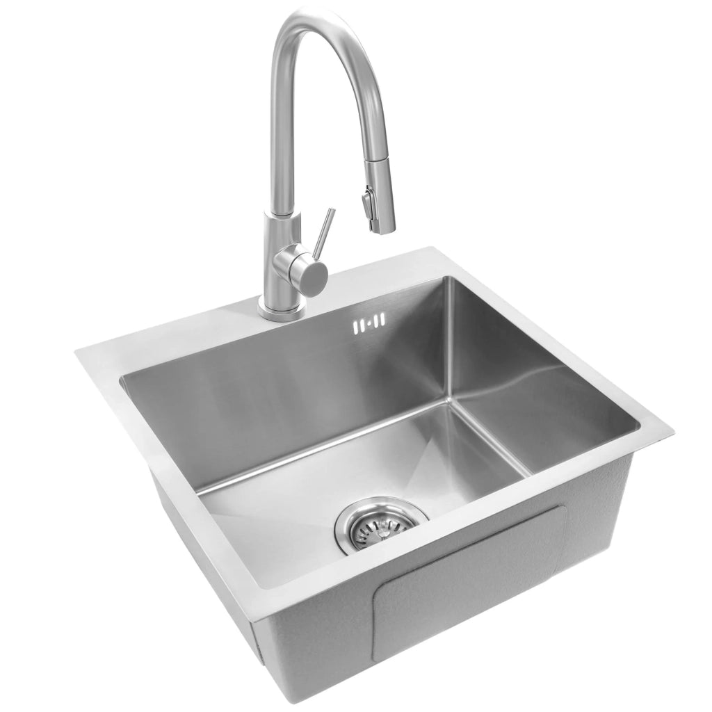 Lavello In Acciaio Leo 50 Brush Nickel senza rubinetto da cucina