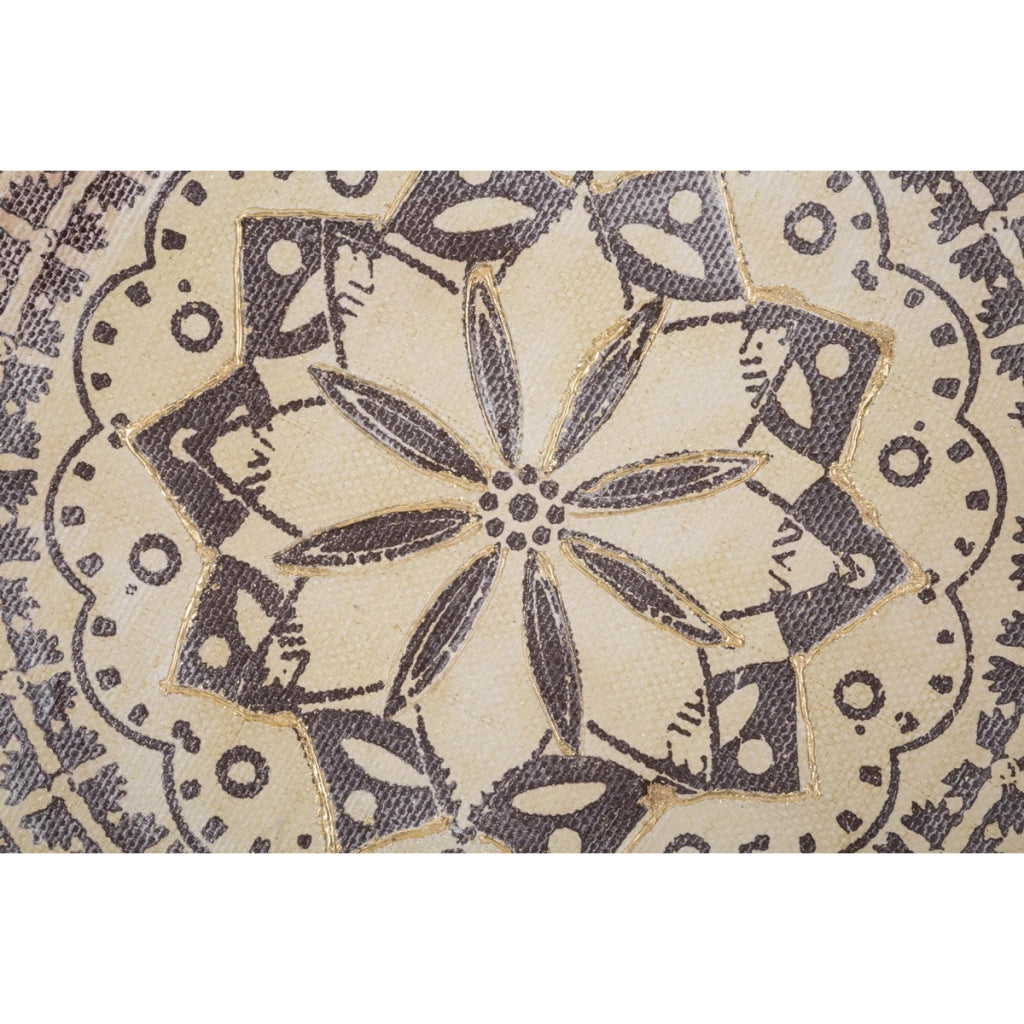 Stampa su Tela Cerchi 28, Marrone, Legno, 100x2,8x100 cm