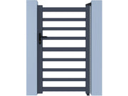 Cancello in alluminio forato "Marius" - 100 x 140 cm - Grigio