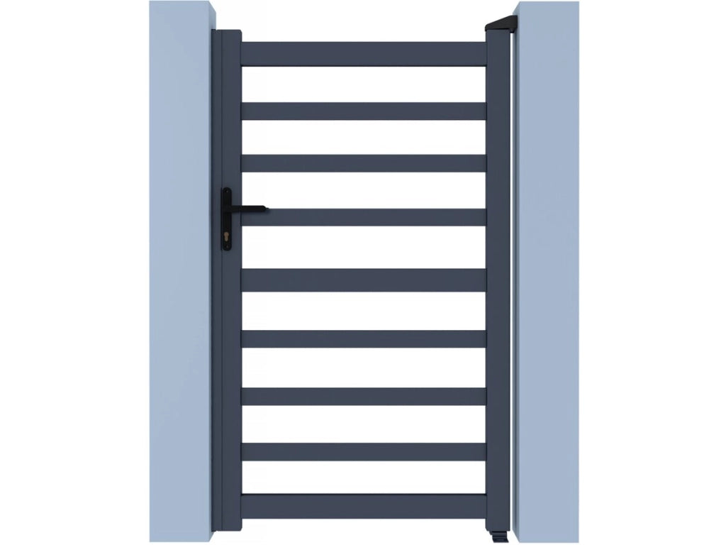 Cancello in alluminio forato "Marius" - 100 x 140 cm - Grigio